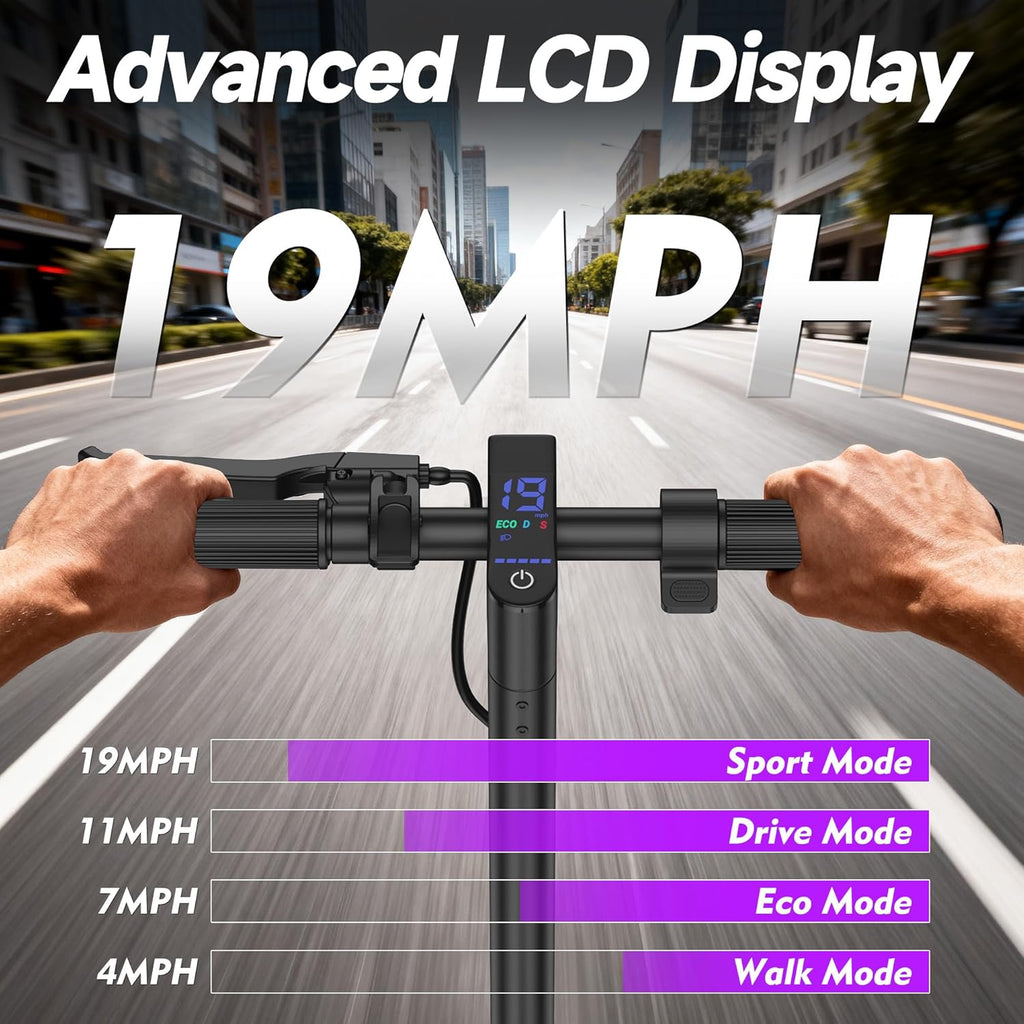 Foldable Electric Scooter with 250W/350W/500W/800W/1000W Motor Options, Up to 22 MPH & 10–28 Miles Range