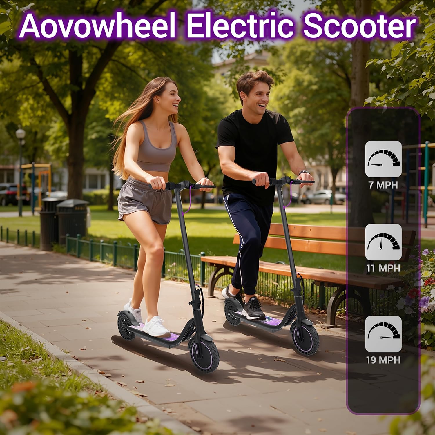 Electric Scooter for Adults, Folding E Scooter with 350W/500W Motor 16/24 Mph Top Speed