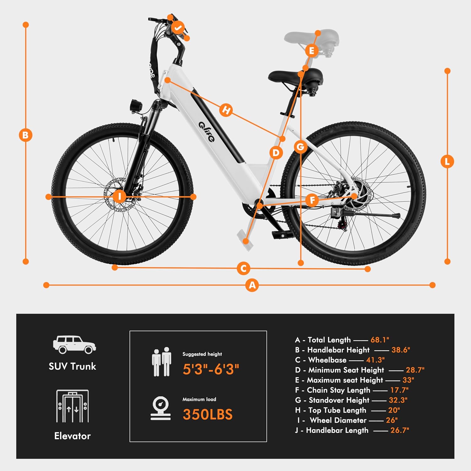 Step-Through Electric Bike for Adults & Teens, 1000W Peak Motor, Up to 55-Mile Range, 7-Speed Commuter E-Bike