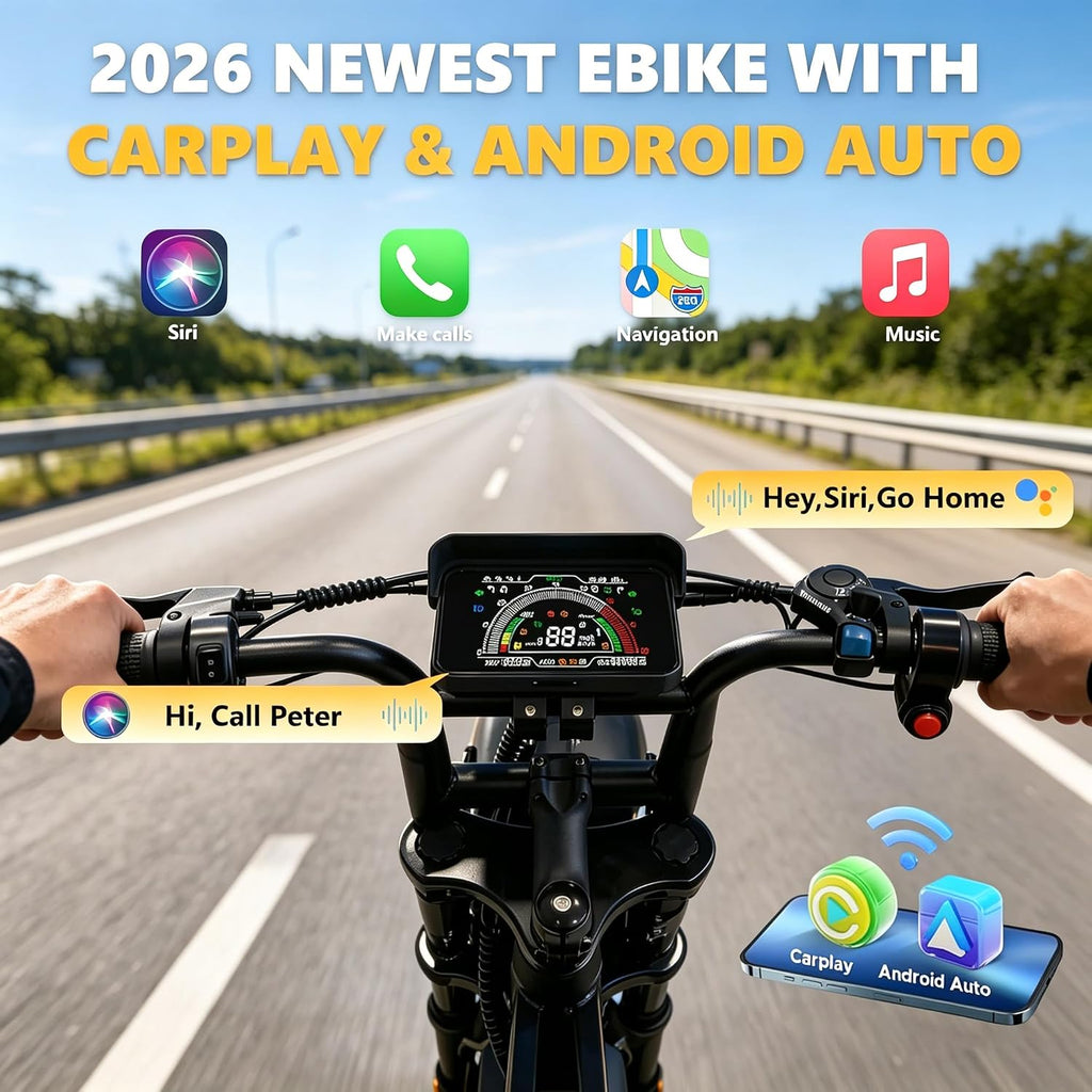 1500W Peak Electric Fat Tire Bike for Adults, 30MPH All-Terrain E-Bike with Removable Power Pack, Hydraulic Disc Brakes, 20" Tires, Up to 50-Mile Range