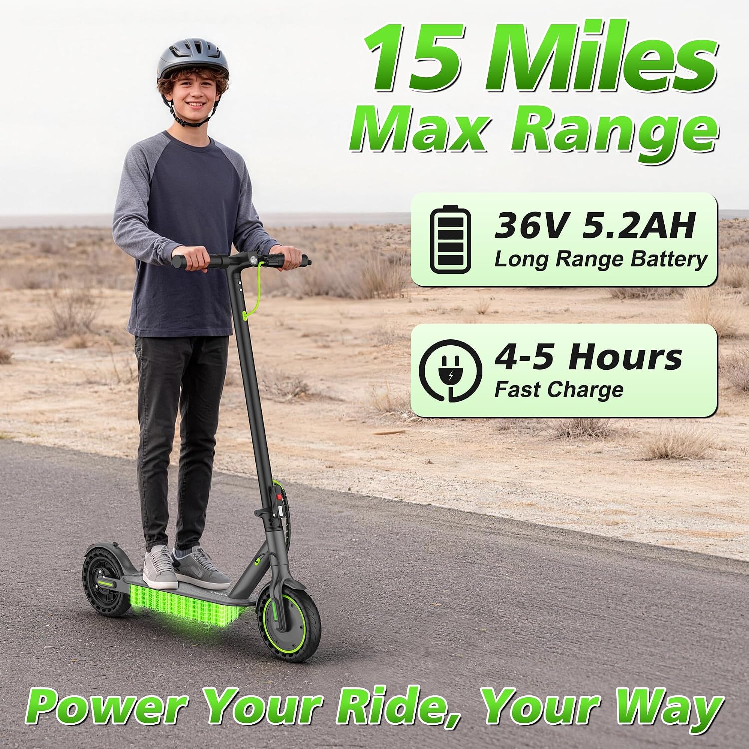 Electric Scooter, 350W/500W/800W/1000W/250W Powerful Motor & 19/22/ 9 MPH