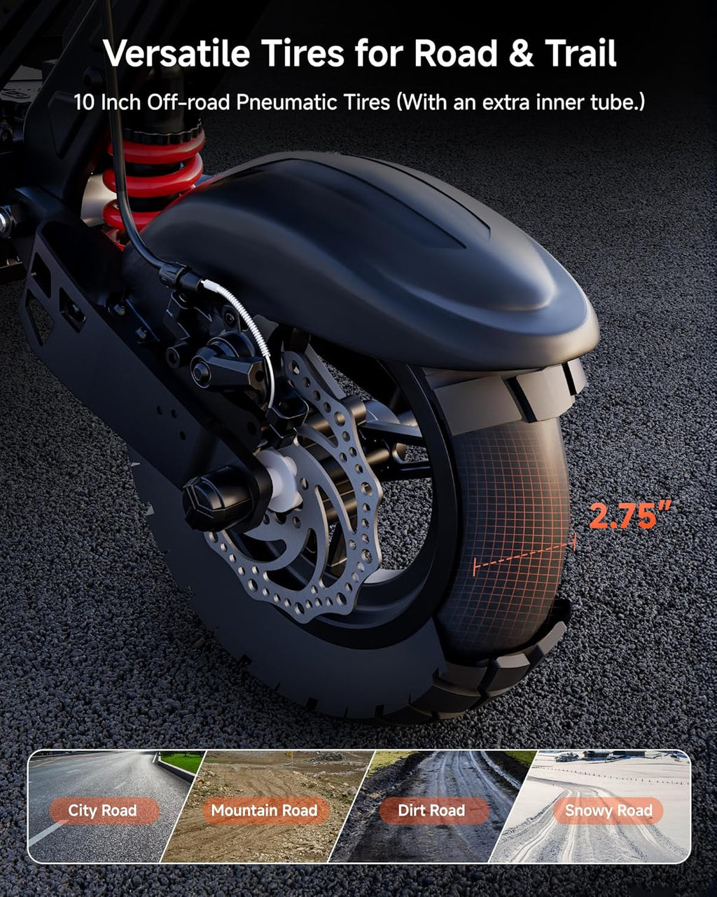 Landtubo/Pro Electric Scooter for Adults, 47/40Miles & 32/28Mph E Scooter, Dual Shock Suspension & Wobble-Free Steering