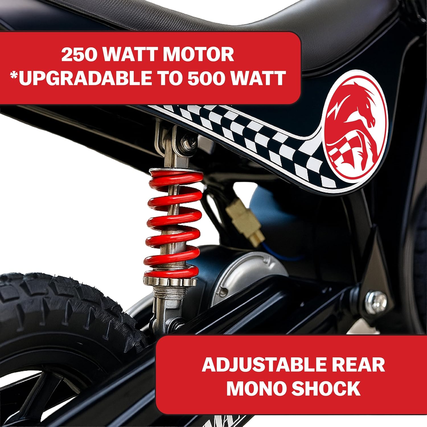 Kids Electric Dirt Bike – 250W Off-Road Mini Bike with 2-Speed Modes, Up to 14 MPH & 150 lb Rider Capacity