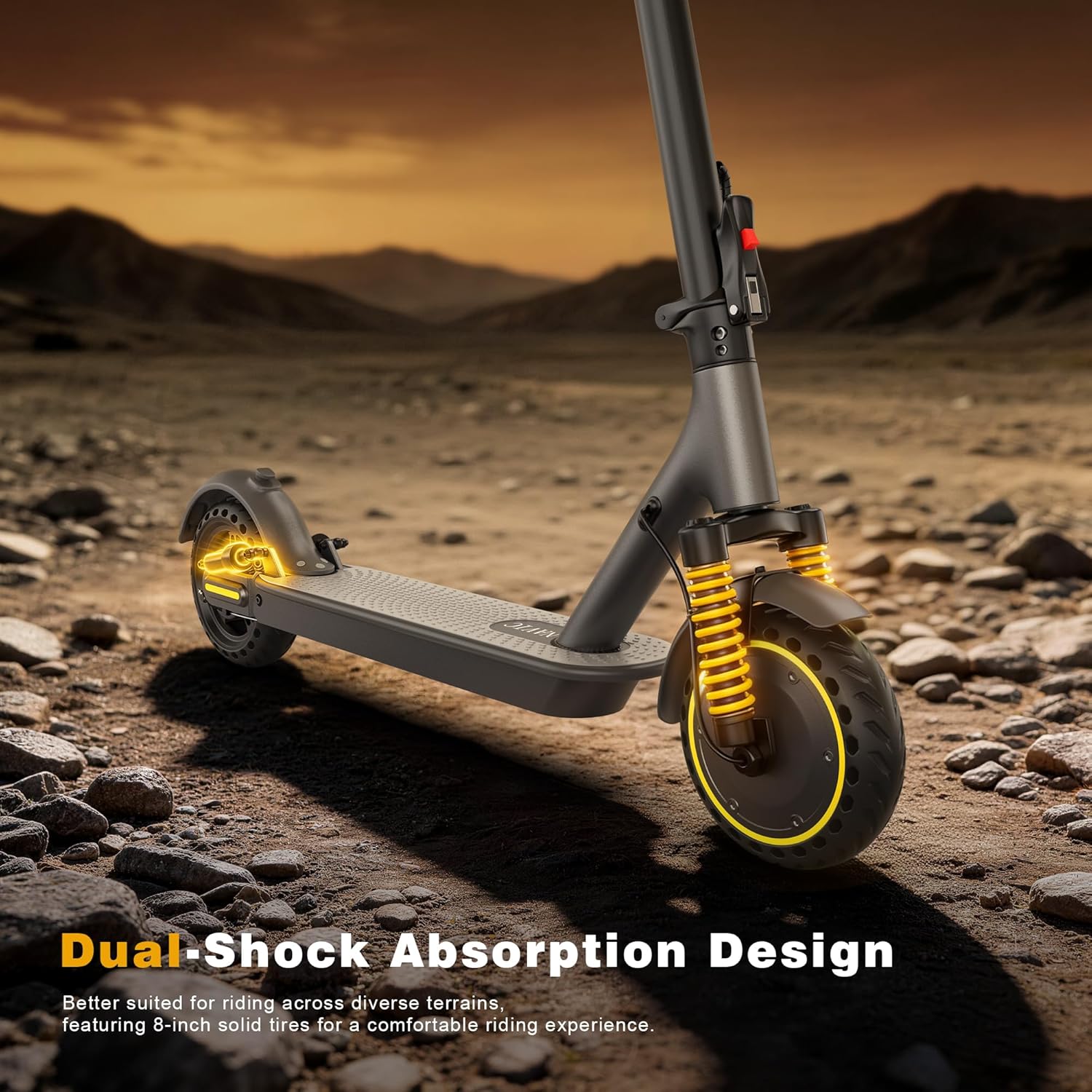 Electric Scooter for Adults，Top Speed 19/22 MPH，Range 19/22/28 Miles，8.5”/10" Tires