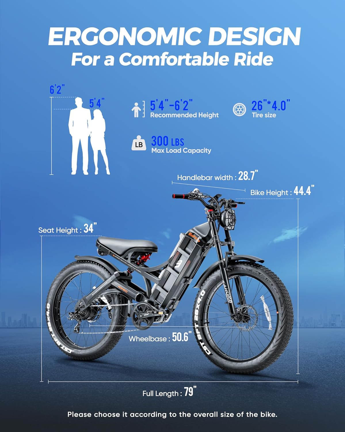 26" Fat Tire Electric Mountain Bike for Adults – Dual Motor Full Suspension E-Bike with Long-Range Performance