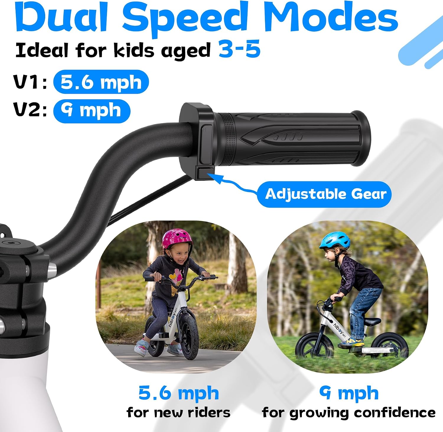 Electric Balance Bike for Kids (Ages 3–5) – 12" Training E-Bike with Adjustable Seat