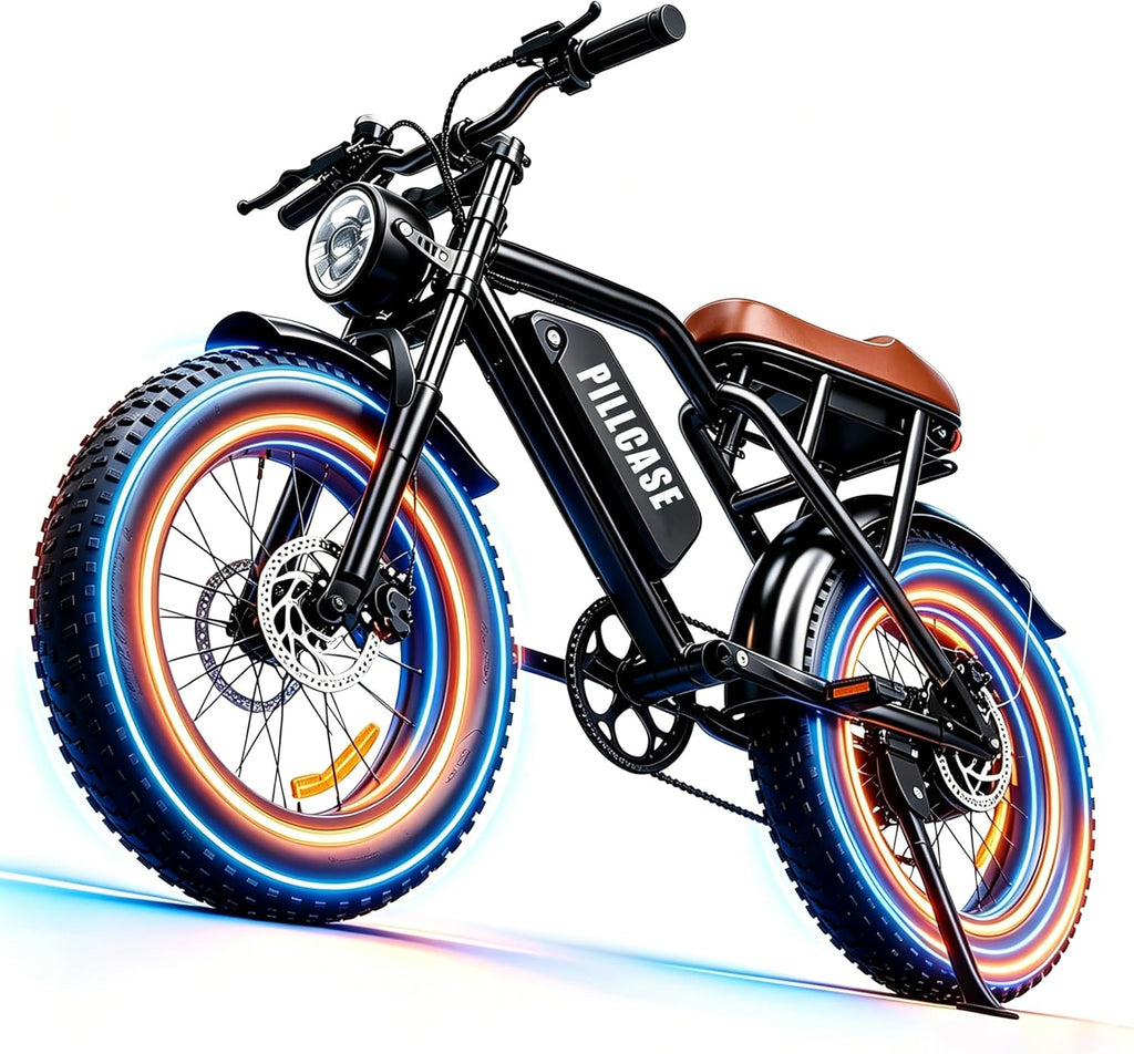 1500W Peak Electric Bike for Adults – 33 MPH Fat Tire E-Bike, Up to 75 Miles Range, Full Suspension, 7-Speed