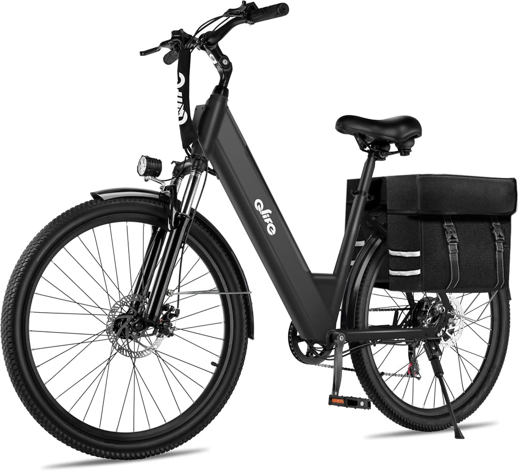 Step-Through Electric Bike for Adults & Teens, 1000W Peak Motor, Up to 55-Mile Range, 7-Speed Commuter E-Bike