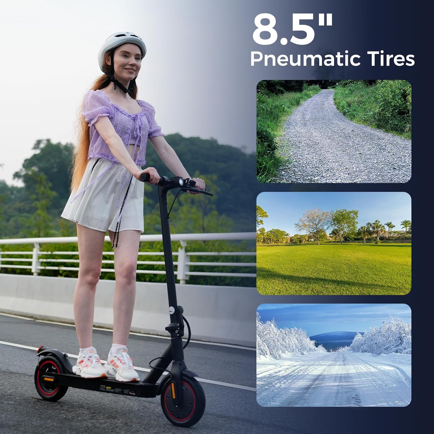 Electric Scooter Adults, 1200W/1000W/500W Motor, 28/25/21/18 MPH Top Speed, 10''/8.5'' Tires,
