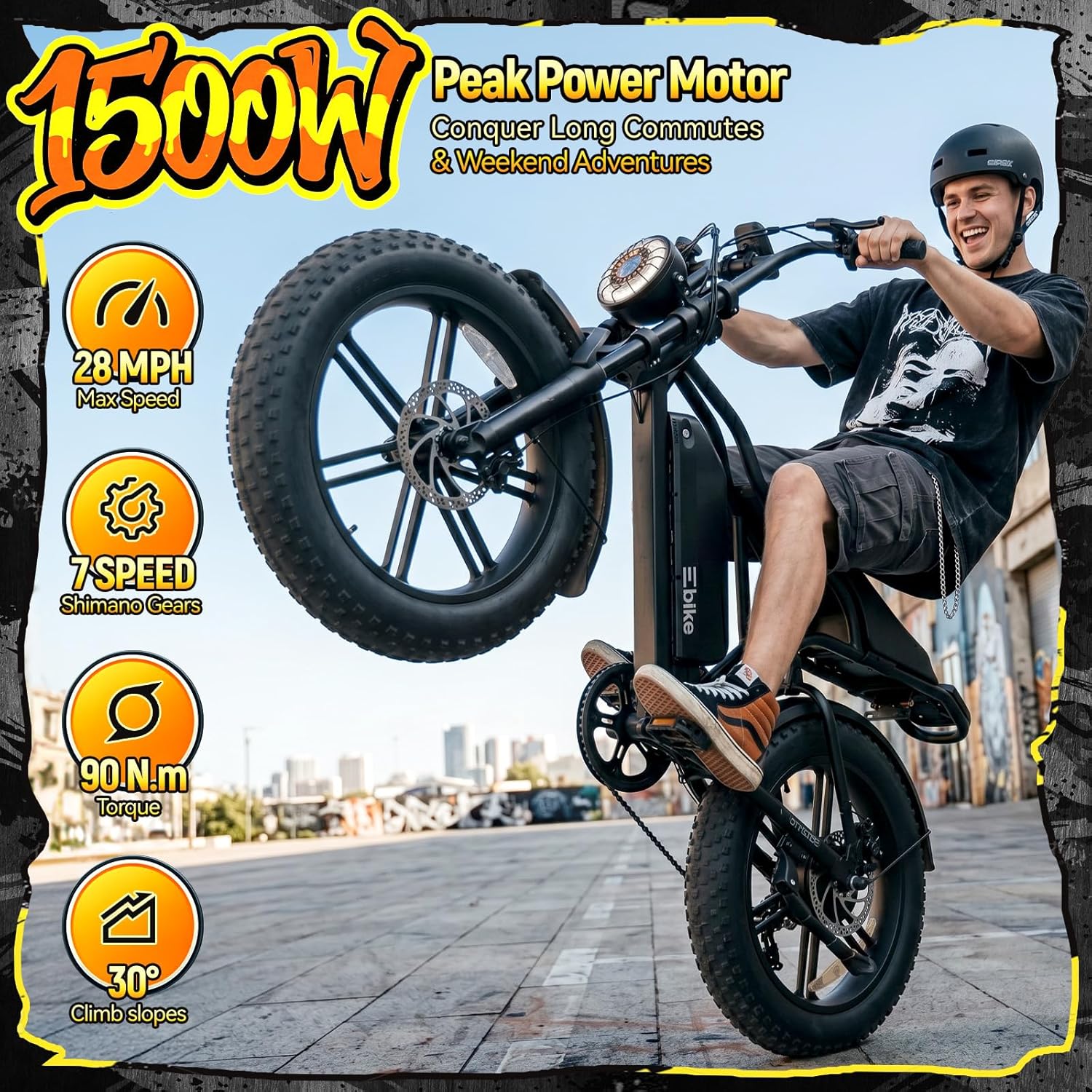 20" Fat Tire Electric Bike for Adults – Dual Suspension E-Bike with Smart Display & App Connectivity