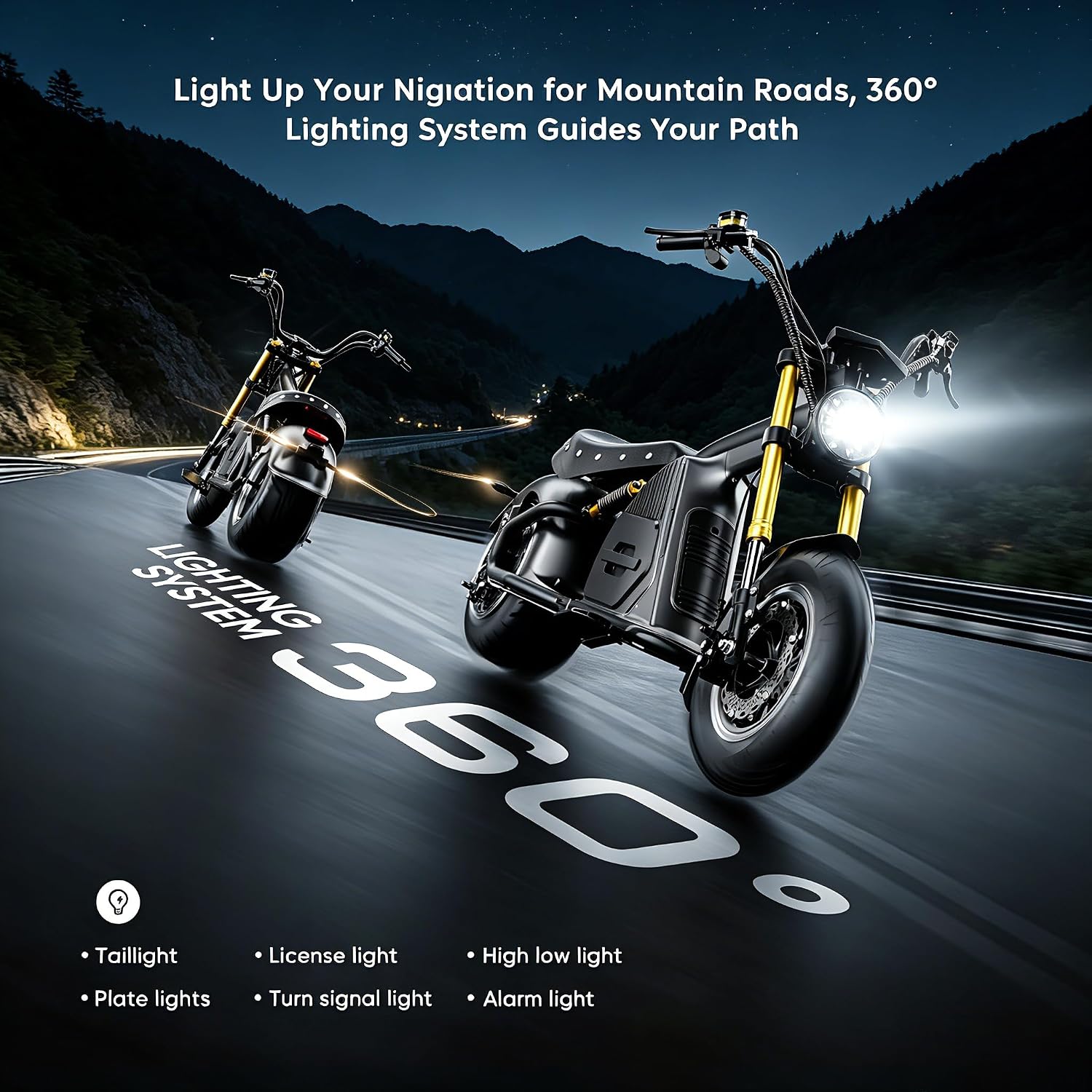 4000W Electric Motorcycle for Adults – 50 MPH Street-Legal E-Motorcycle, Up to 90 Miles Range, Full Suspension