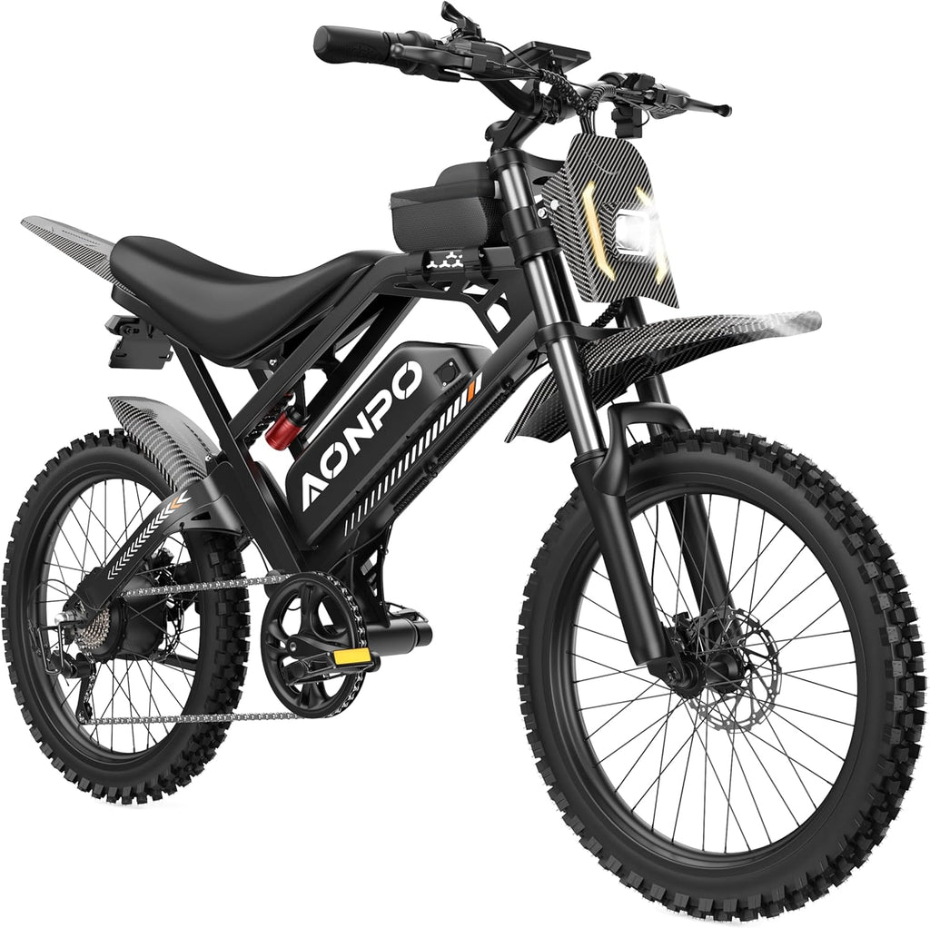 17" Electric Bike for Adults & Teens with 2000W/3000W Peak Motor, Up to 33 MPH, 100–120 Miles Range & Off-Road Design