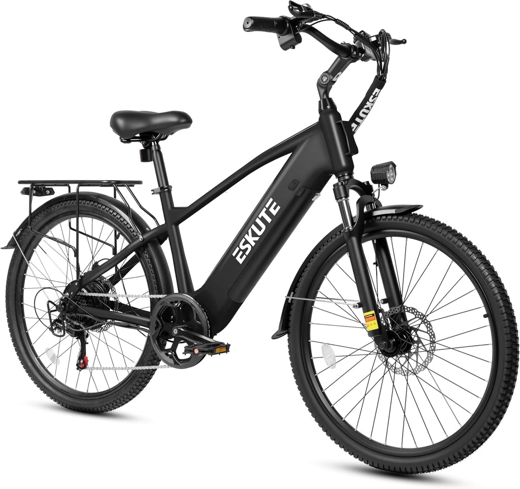 Adult Electric Bike with Removable Power System – 26" Tire E-Bike with Adjustable Stem & 7-Speed Drivetrain