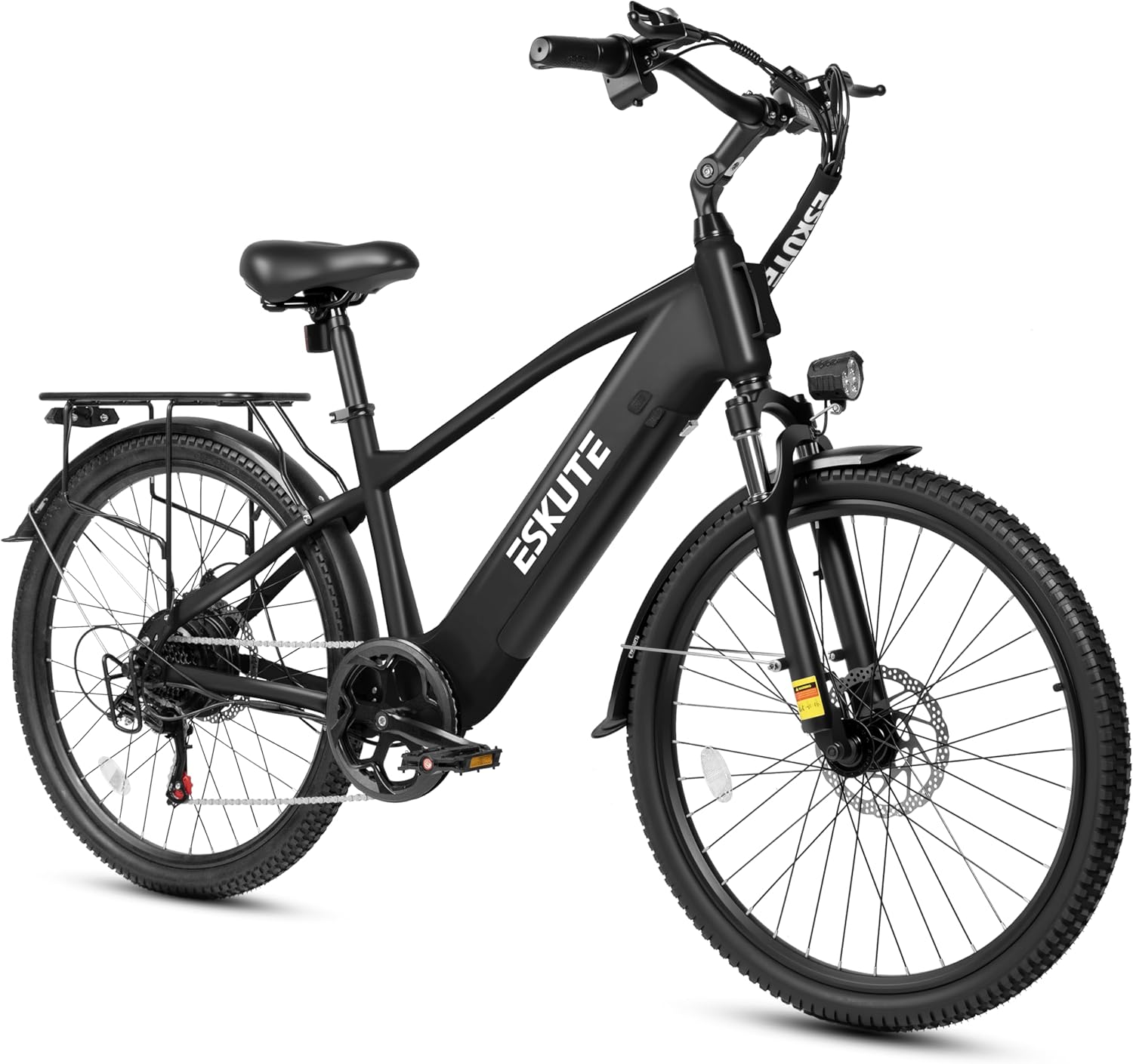 Adult Electric Bike with Removable Power System – 26" Tire E-Bike with Adjustable Stem & 7-Speed Drivetrain