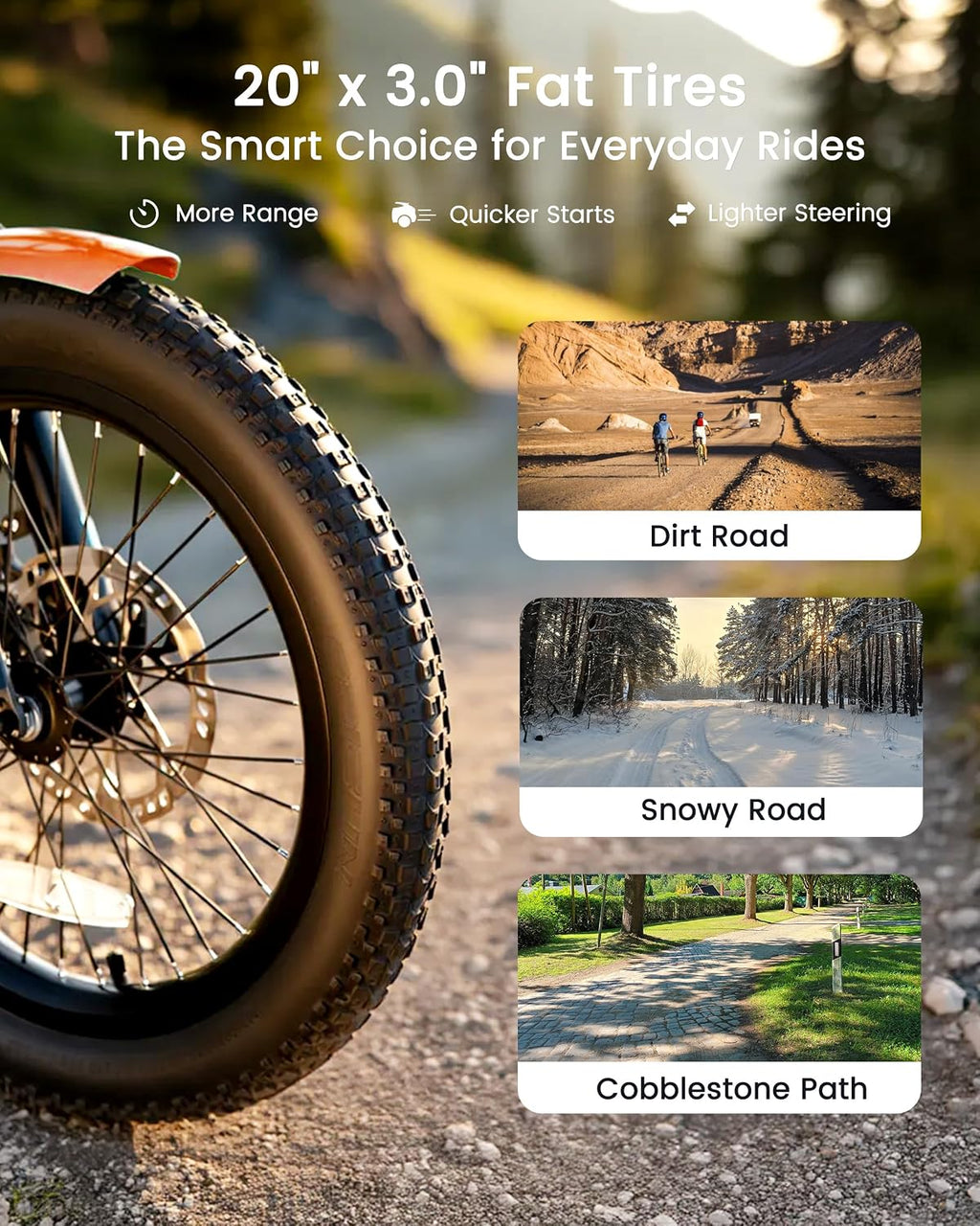 Folding Electric Tricycle for Adults with 500W/750W Motor, 20" x 3.0" Fat Tires, Aluminum Frame & 3-Wheel Design