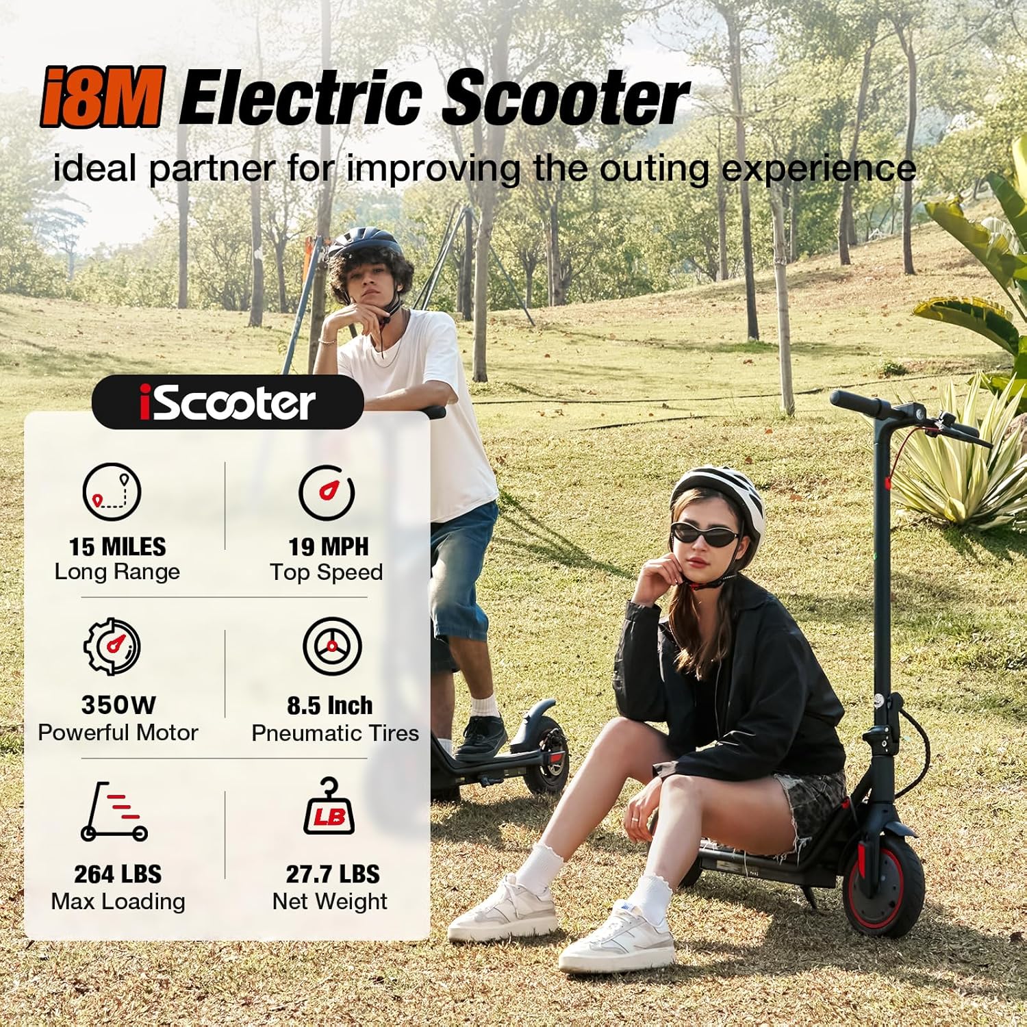 Electric Scooter Adults & Big Kids, Cruise Control, Dual Braking System, Smart App, Foldable