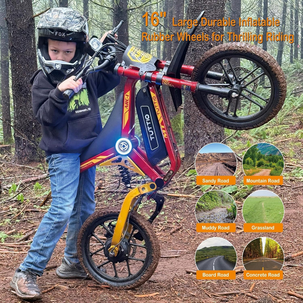 750W Electric Dirt Bike for Kids Ages 5–8 – 22 MPH Mini Electric Motorcycle, Up to 25 Miles Range, 5-Speed Modes