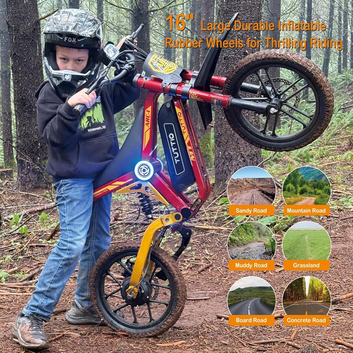 750W Electric Dirt Bike for Kids Ages 5–8 – 22 MPH Mini Electric Motorcycle, Up to 25 Miles Range, 5-Speed Modes