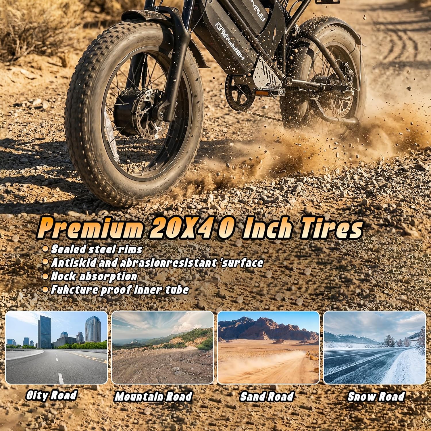 5000W Peak Dual Motor Electric Bike for Adults – 20" Fat Tire E-Bike, 36 MPH Top Speed, 85+ Miles Range, Hydraulic Brakes