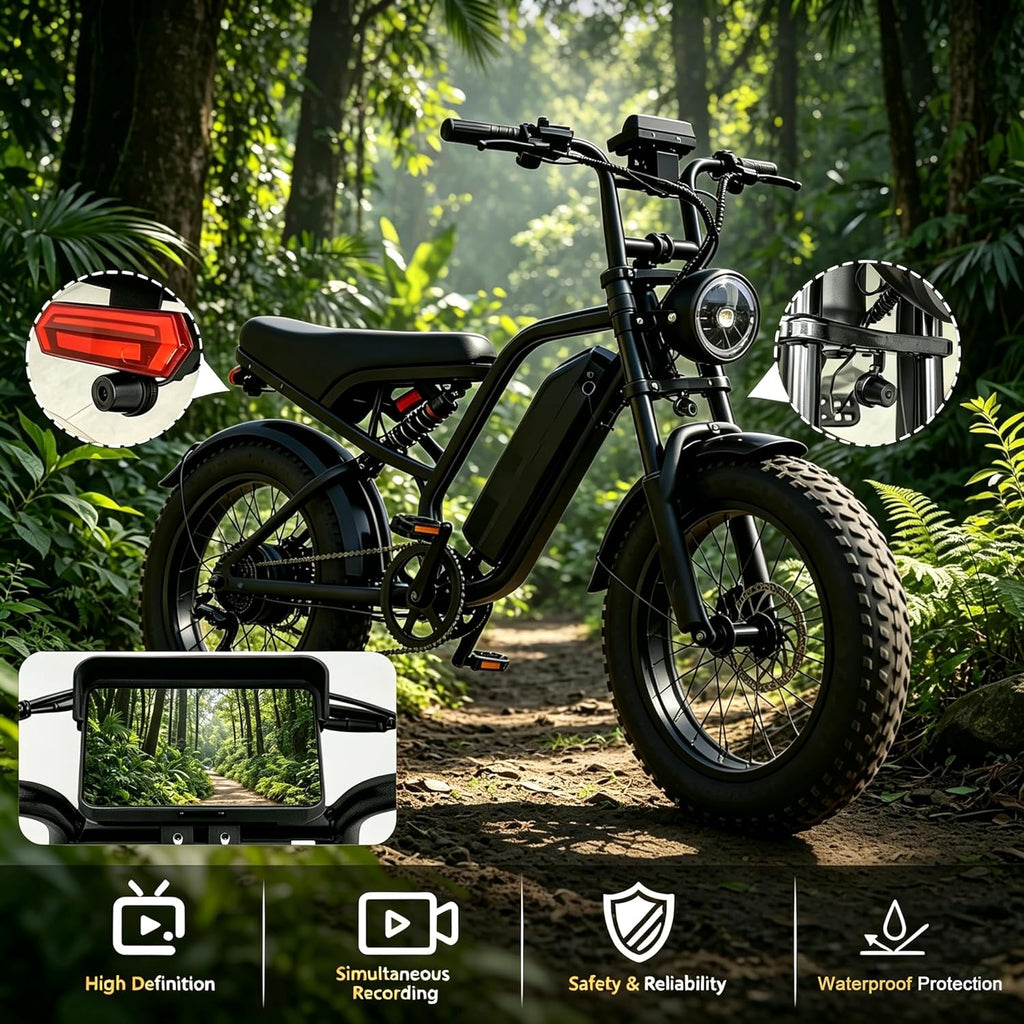 1500W Peak Electric Fat Tire Bike for Adults, 30MPH All-Terrain E-Bike with Removable Power Pack, Hydraulic Disc Brakes, 20" Tires, Up to 50-Mile Range