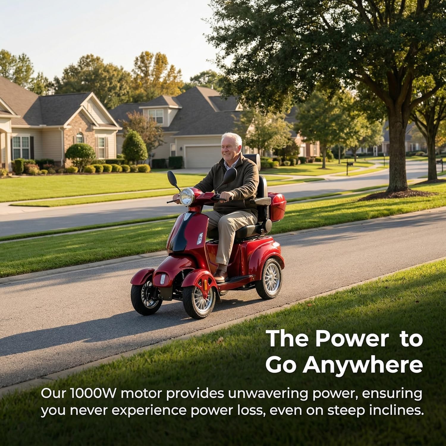 Heavy Duty 4-Wheel Mobility Scooter for Seniors & Adults – 500lbs Capacity, All-Terrain Electric Power Chair with Long Range Battery